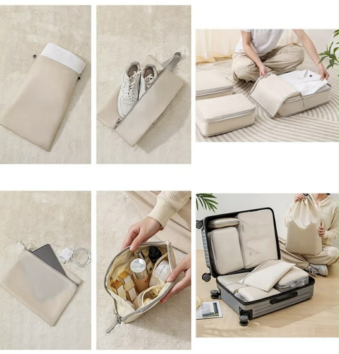 Modern Voyage 8-Pack Travel Organizer Set for Seamless Packing