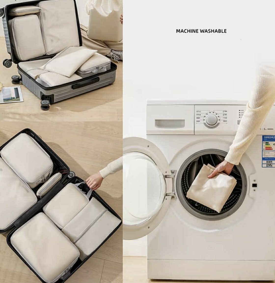 Modern Voyage 8-Pack Travel Organizer Set for Seamless Packing